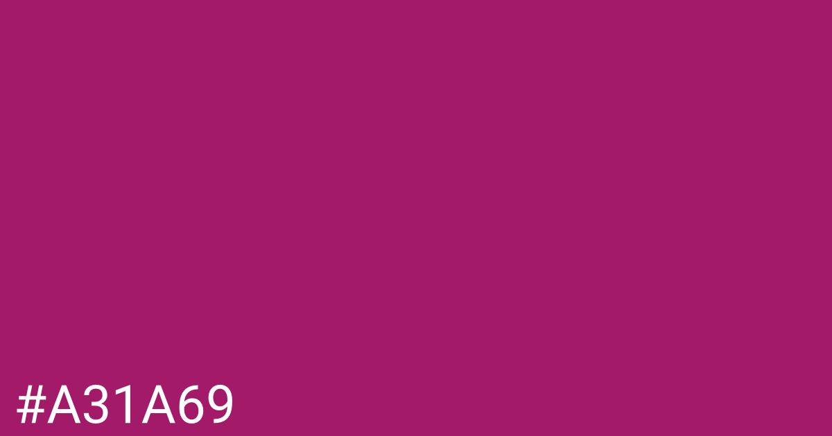 Hex color #a31a69 graphic
