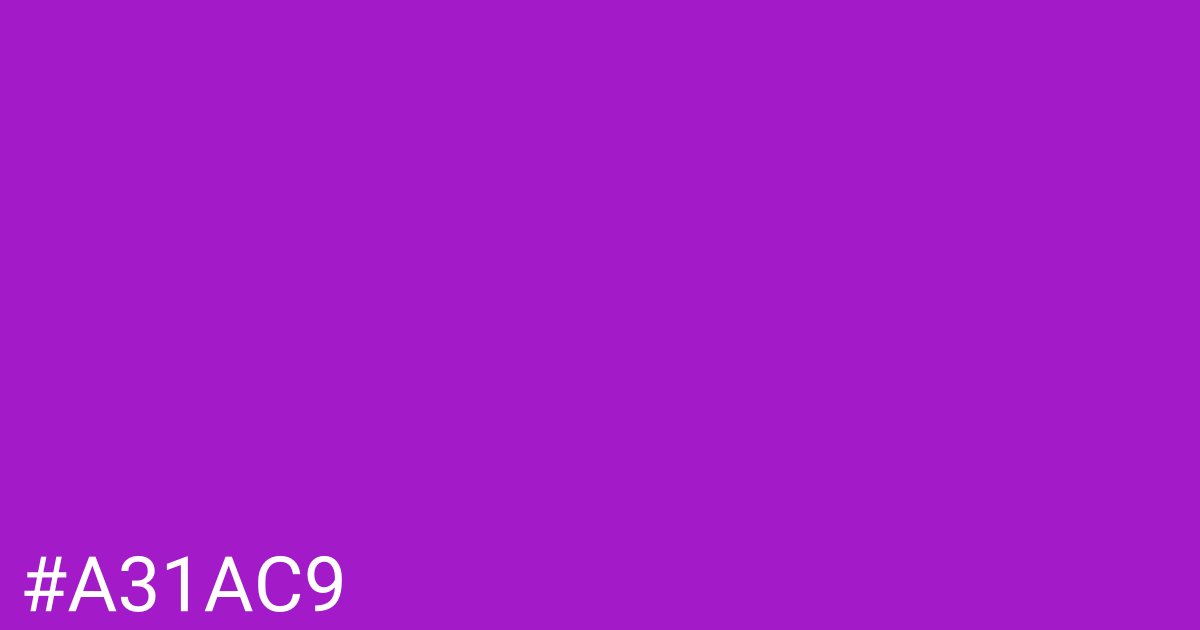 Hex color #a31ac9 graphic