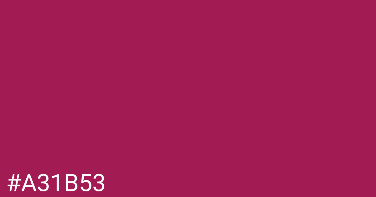 Hex color #a31b53 graphic