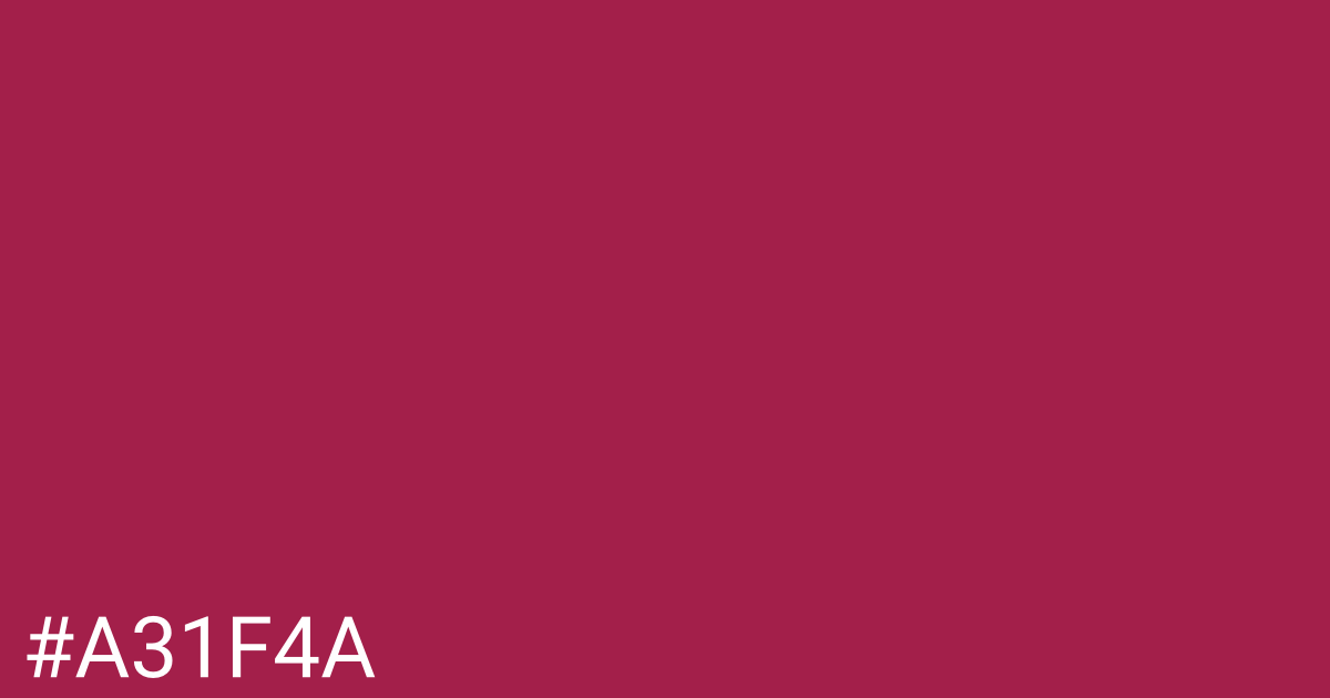 Hex color #a31f4a graphic
