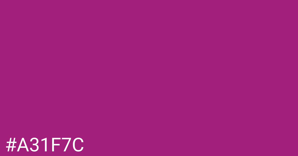 Hex color #a31f7c graphic