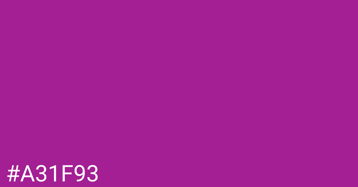 Hex color #a31f93 graphic