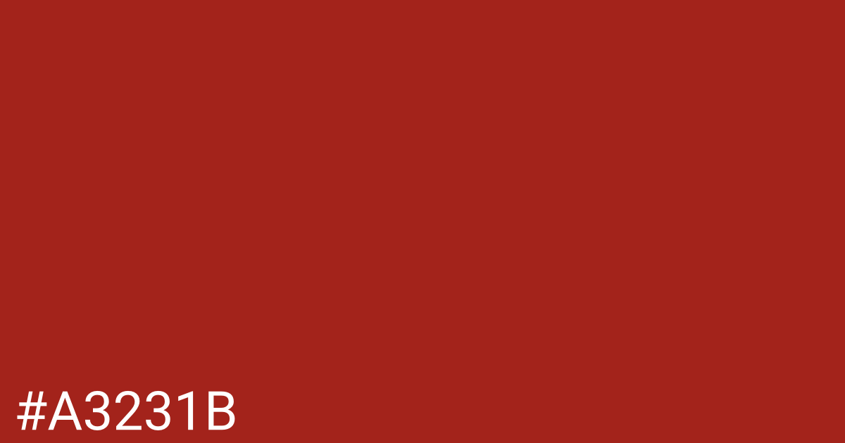 Hex color #a3231b graphic