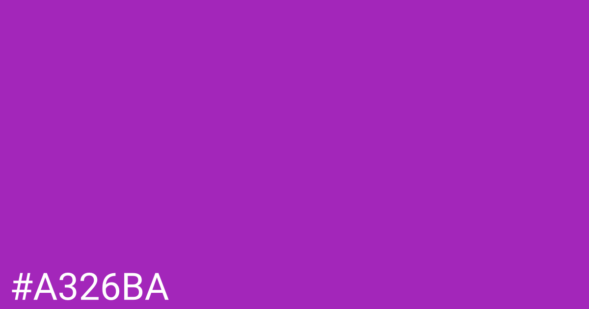 Hex color #a326ba graphic