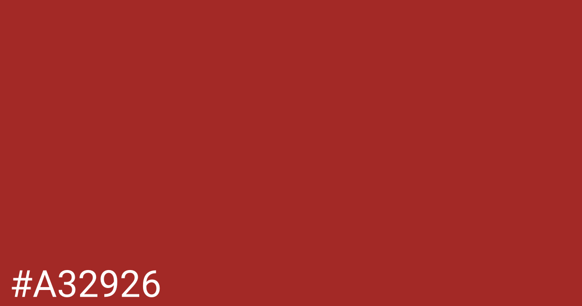 Hex color #a32926 graphic
