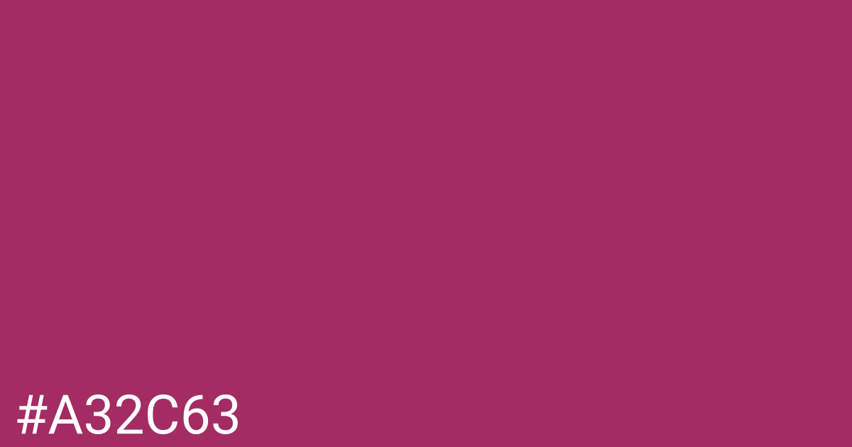 Hex color #a32c63 graphic