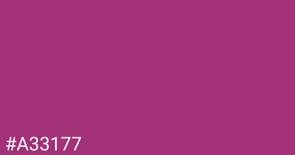 Hex color #a33177 graphic