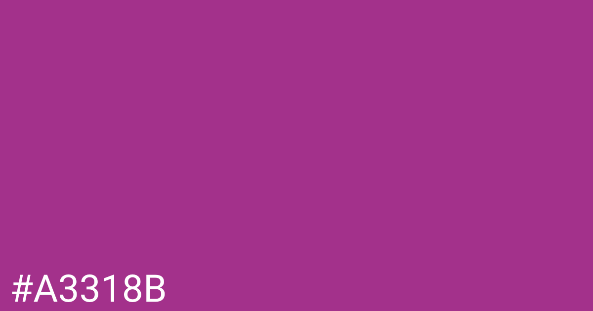 Hex color #a3318b graphic