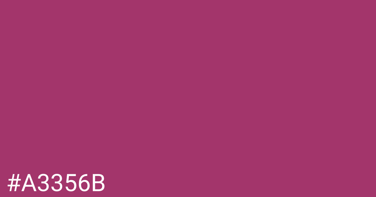 Hex color #a3356b graphic