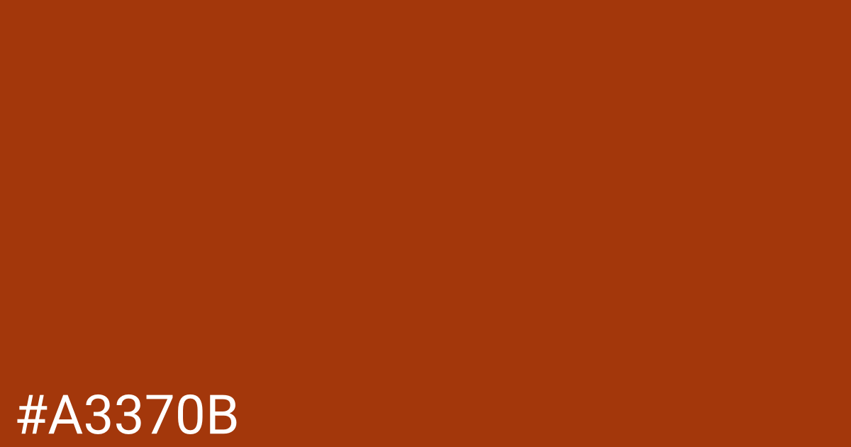 Hex color #a3370b graphic