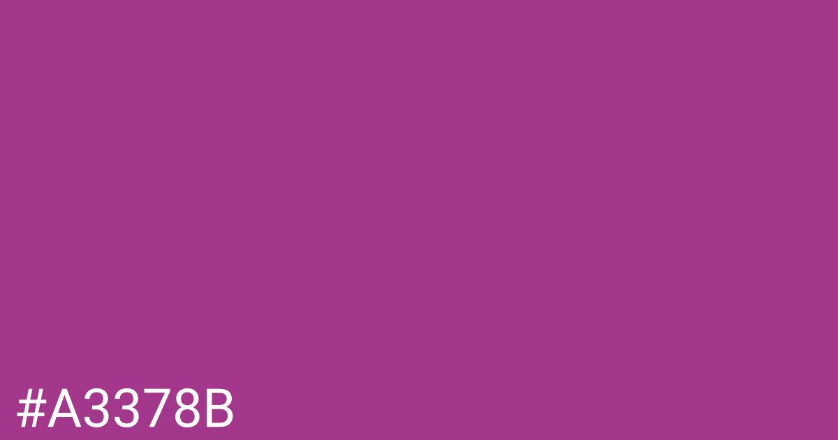 Hex color #a3378b graphic