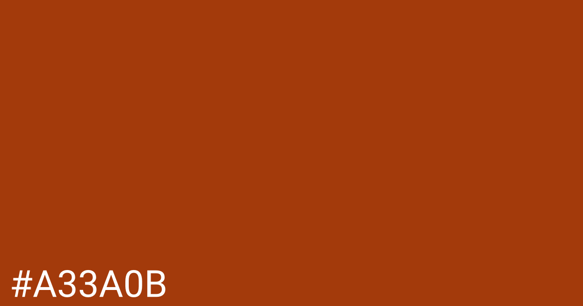 Hex color #a33a0b graphic