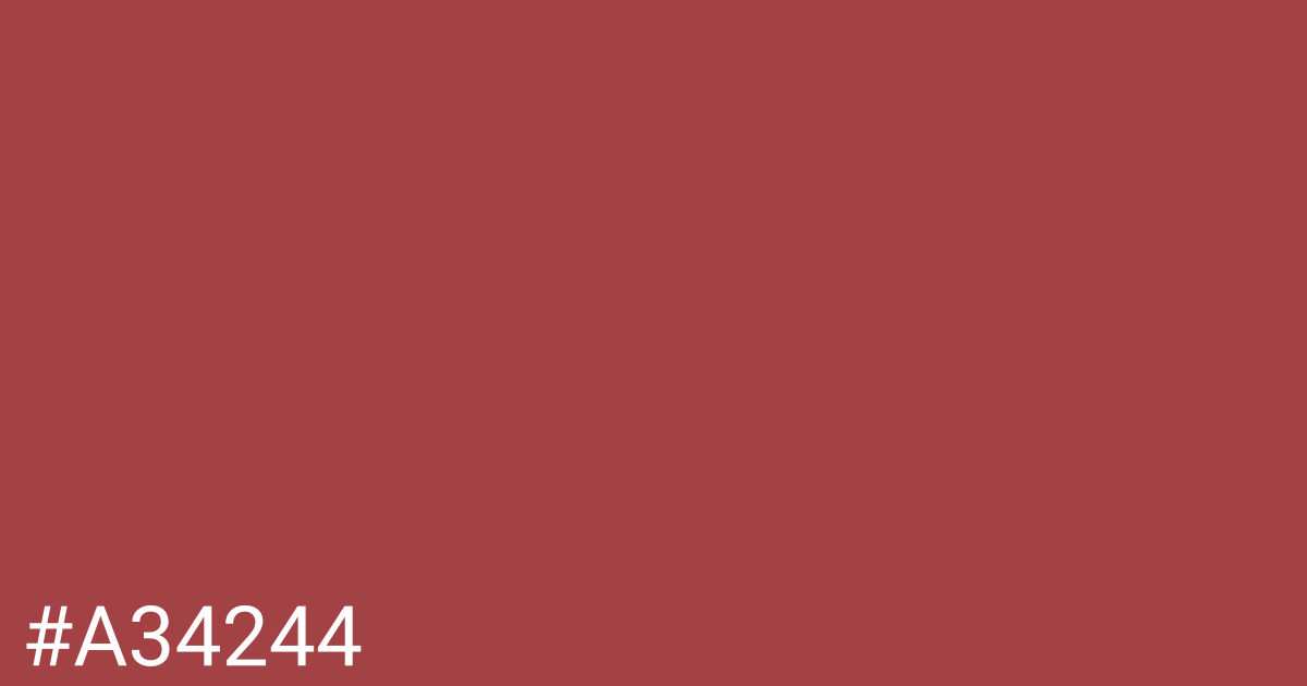 Hex color #a34244 graphic