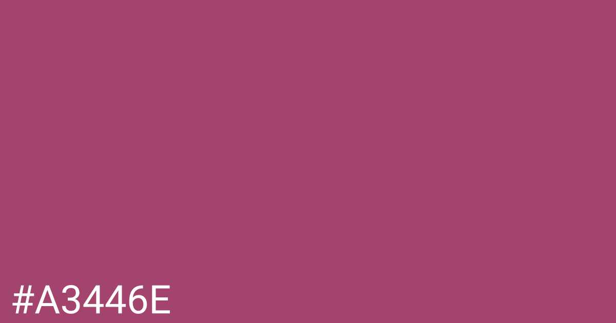 Hex color #a3446e graphic