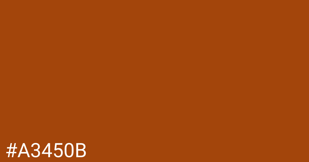 Hex color #a3450b graphic