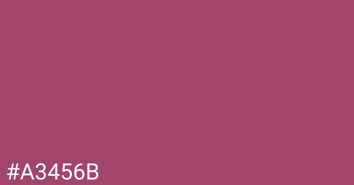 Hex color #a3456b graphic