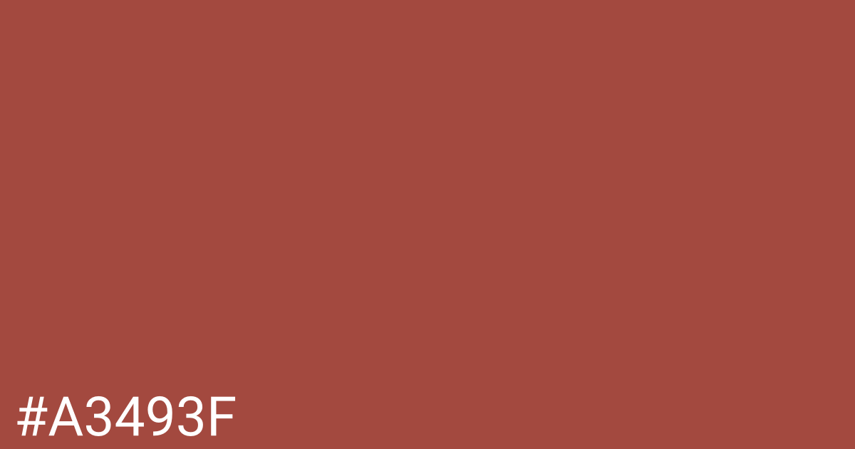 Hex color #a3493f graphic