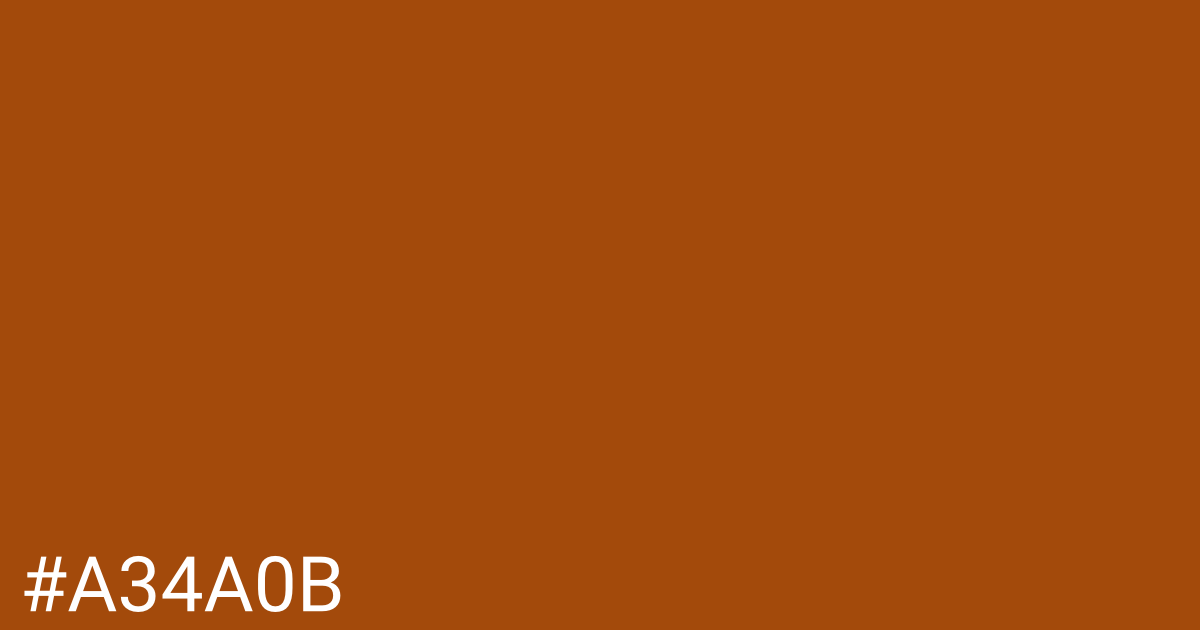 Hex color #a34a0b graphic
