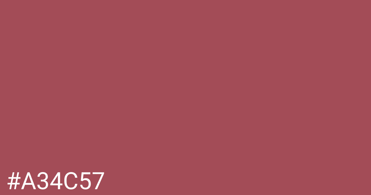 Hex color #a34c57 graphic