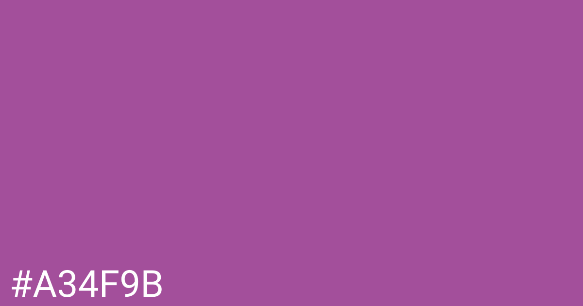 Hex color #a34f9b graphic