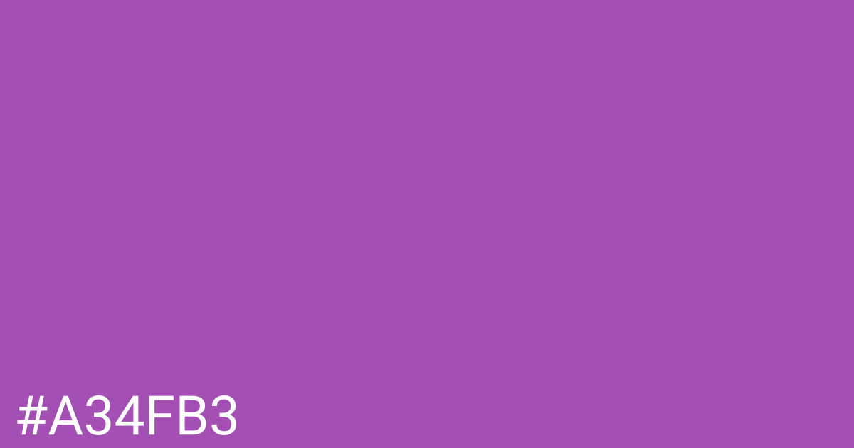 Hex color #a34fb3 graphic