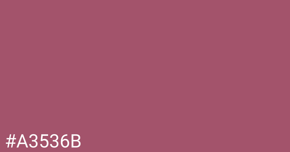 Hex color #a3536b graphic