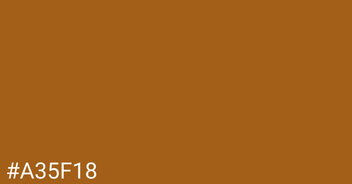 Hex color #a35f18 graphic