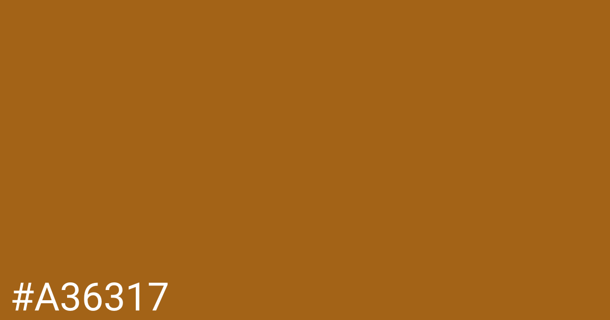 Hex color #a36317 graphic
