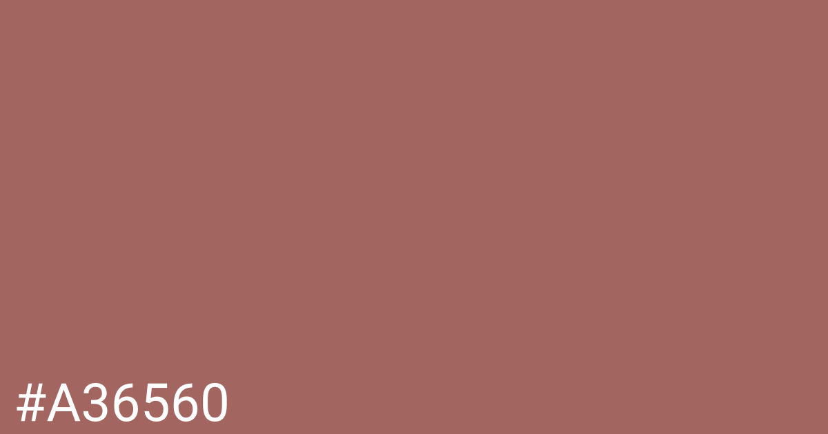 Hex color #a36560 graphic
