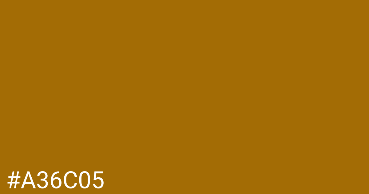 Hex color #a36c05 graphic