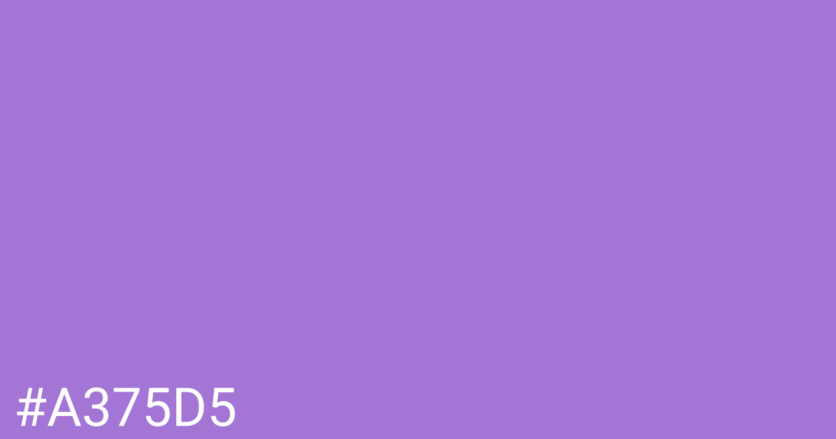 Hex color #a375d5 graphic