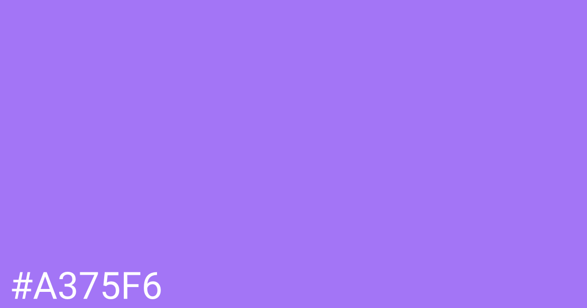 Hex color #a375f6 graphic