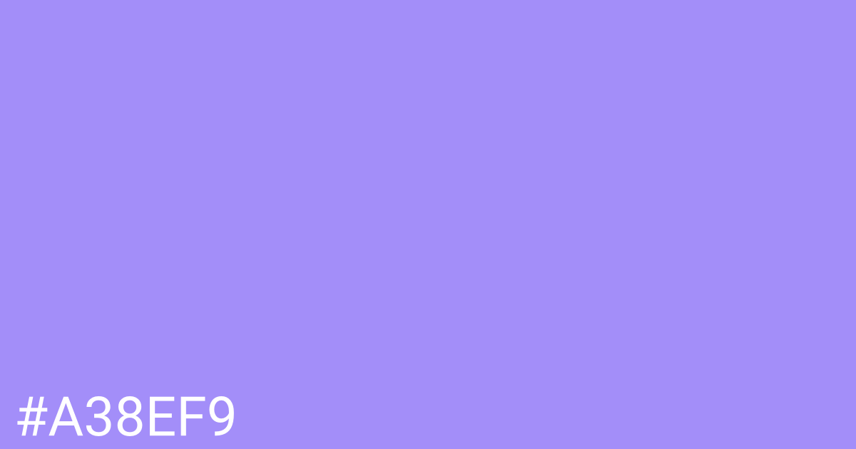 Hex color #a38ef9 graphic