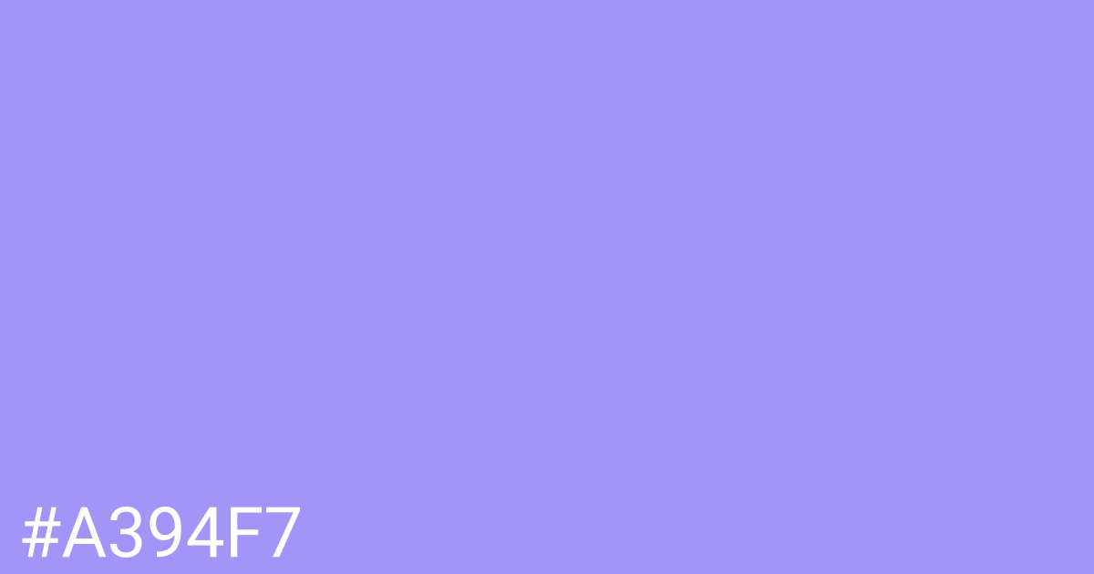 Hex color #a394f7 graphic