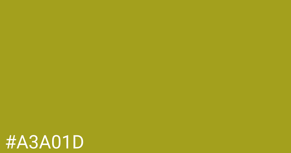 Hex color #a3a01d graphic