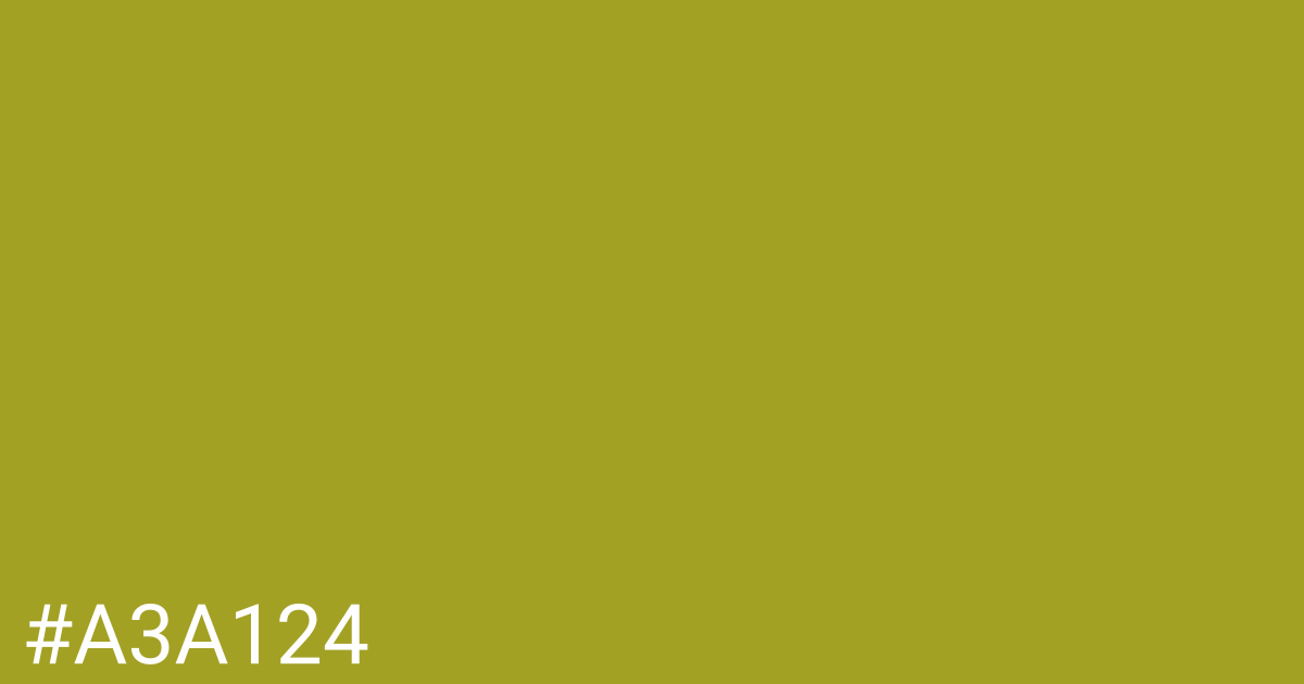 Hex color #a3a124 graphic