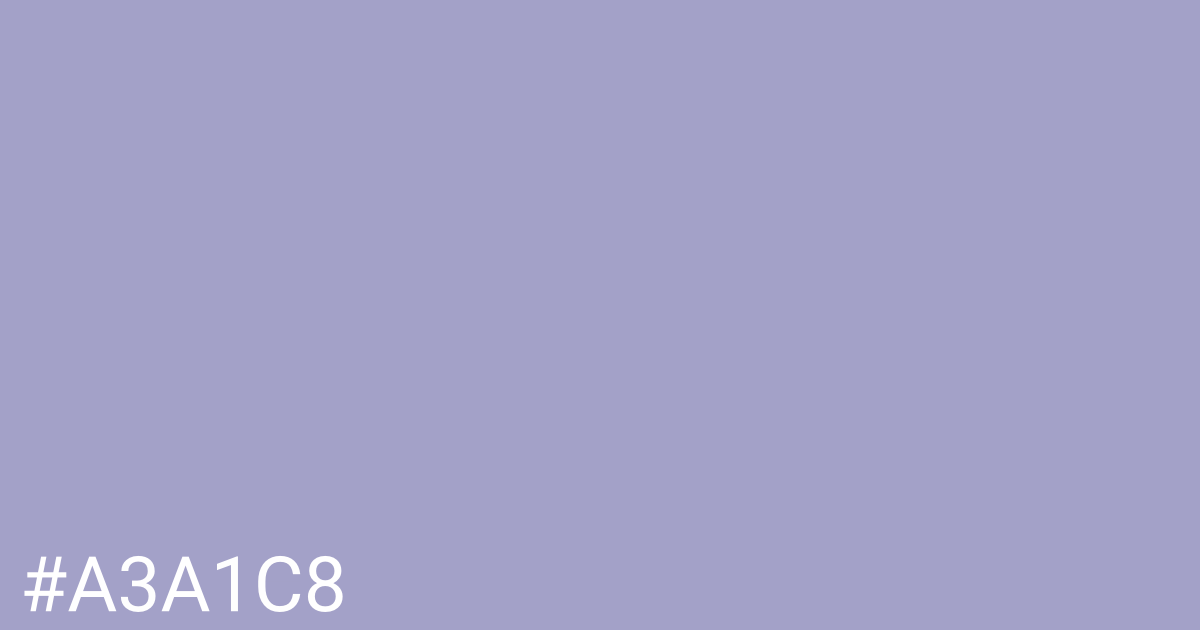 Hex color #a3a1c8 graphic