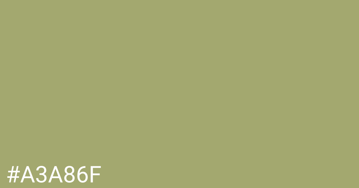 Hex color #a3a86f graphic