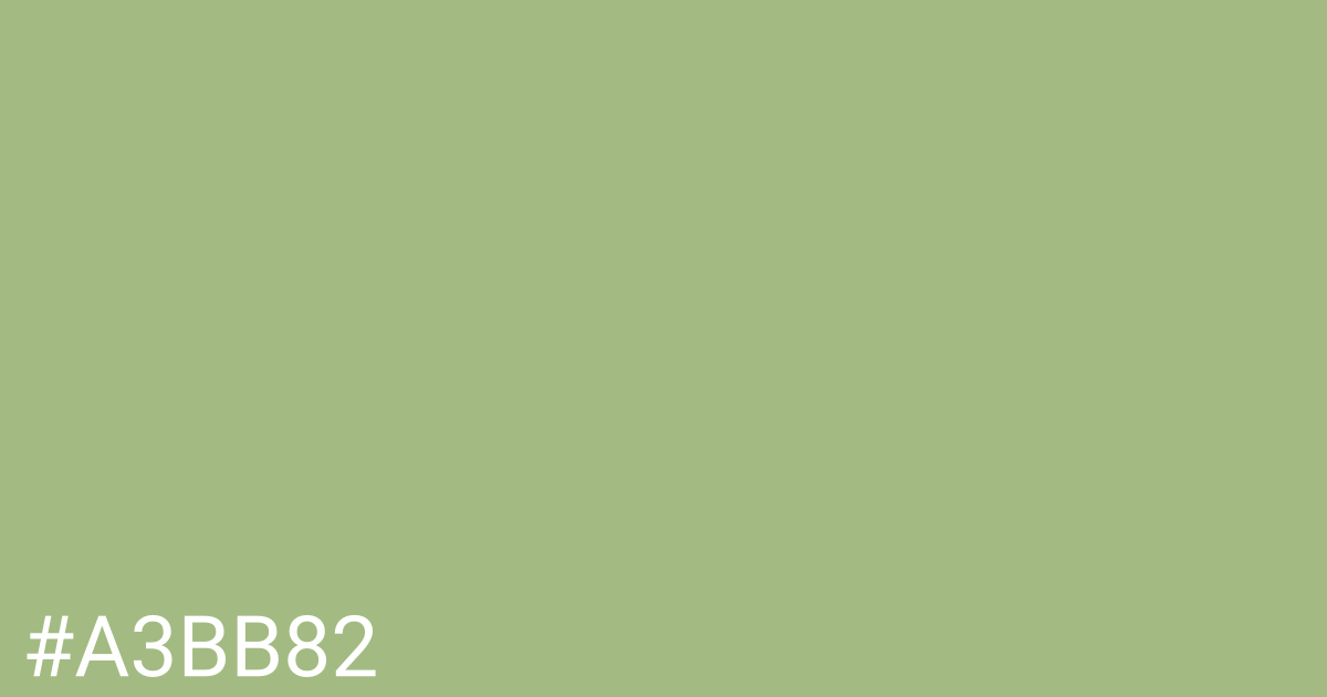 Hex color #a3bb82 graphic