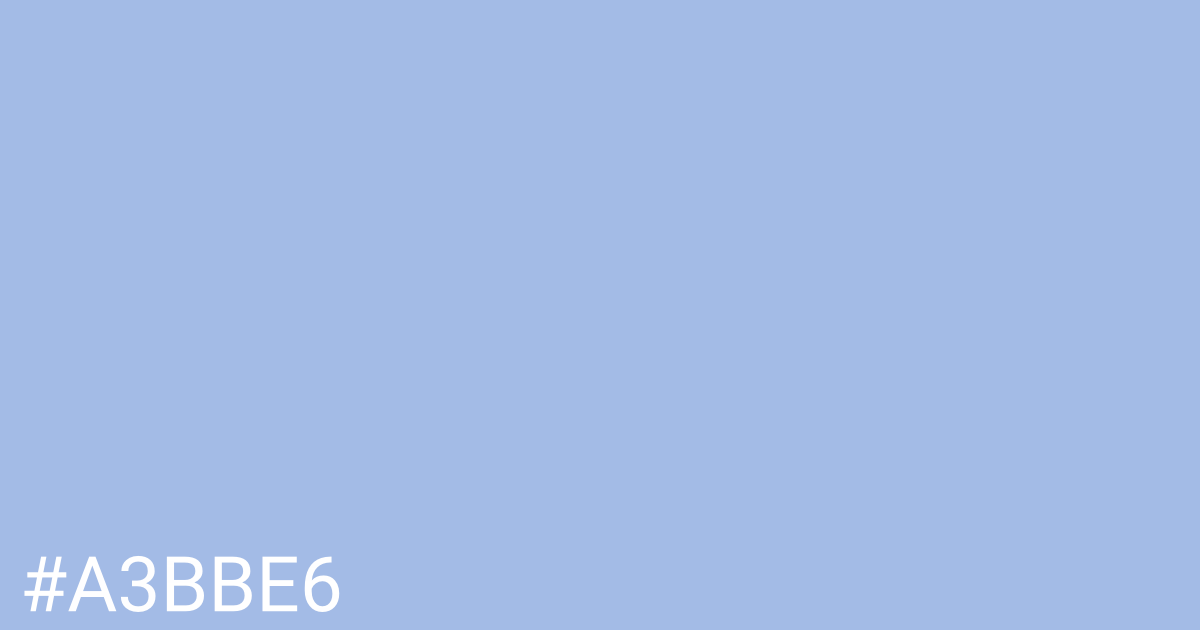 Hex color #a3bbe6 graphic