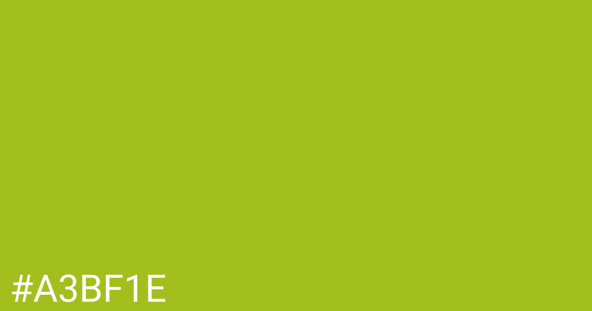 Hex color #a3bf1e graphic