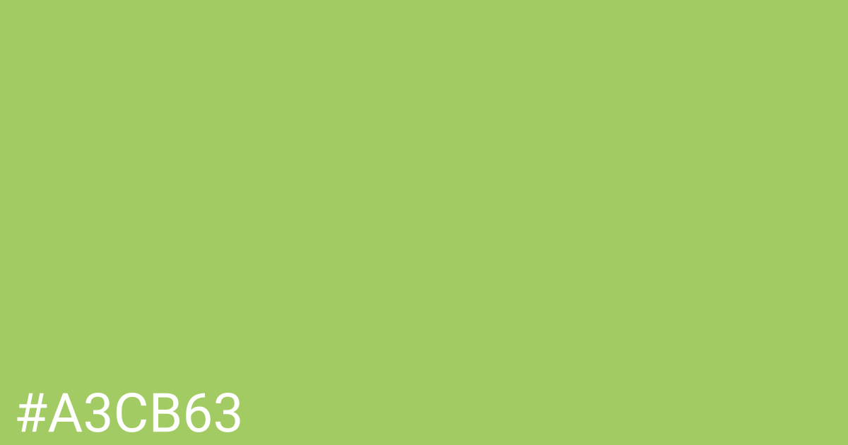 Hex color #a3cb63 graphic