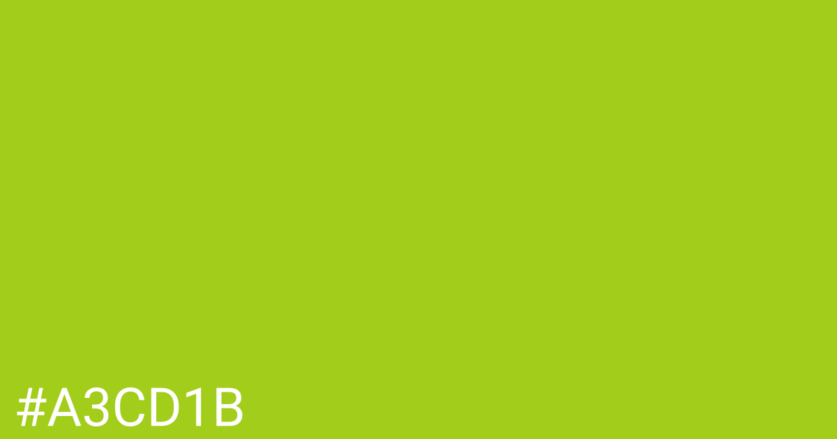 Hex color #a3cd1b graphic