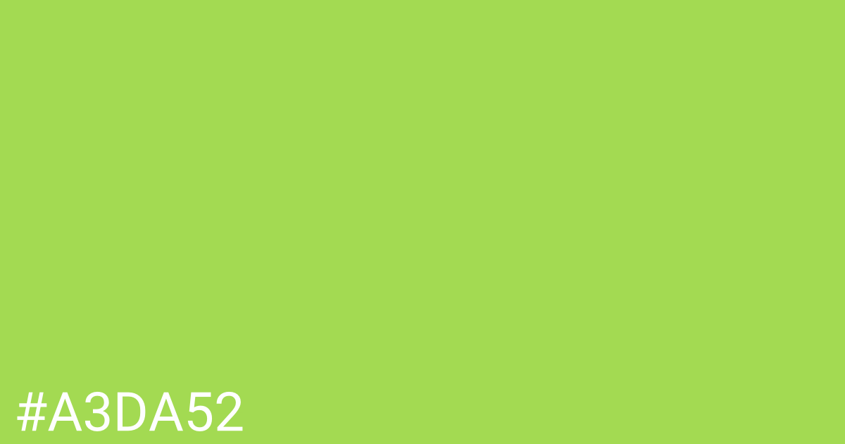 Hex color #a3da52 graphic