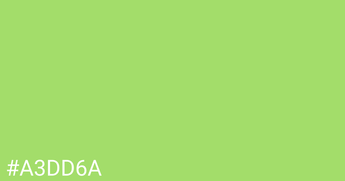 Hex color #a3dd6a graphic