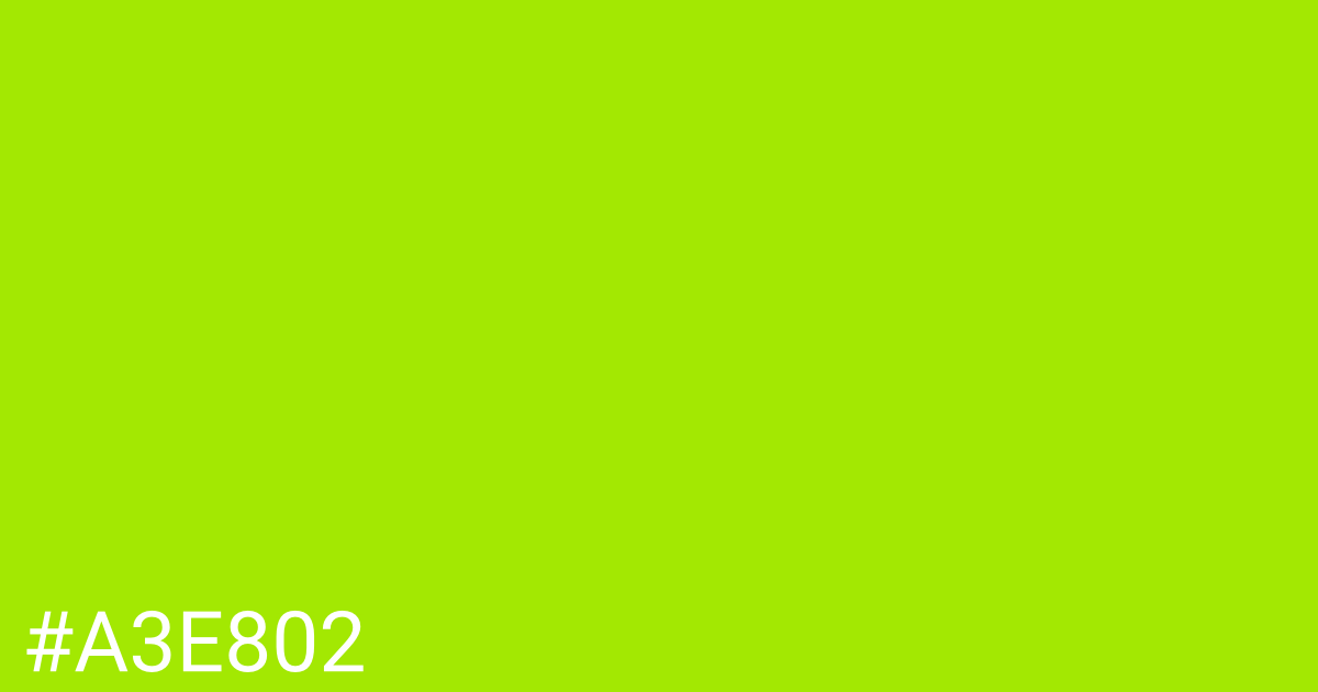 Hex color #a3e802 graphic