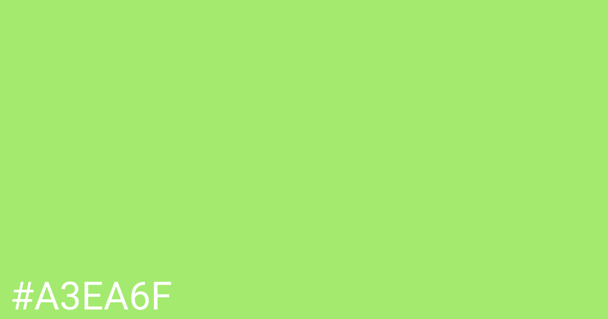 Hex color #a3ea6f graphic