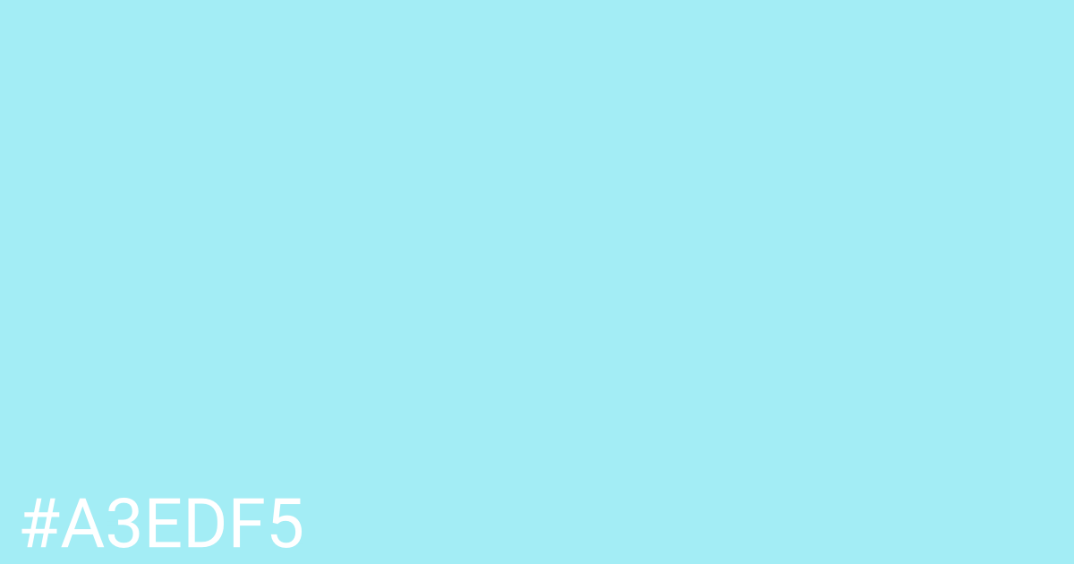 Hex color #a3edf5 graphic