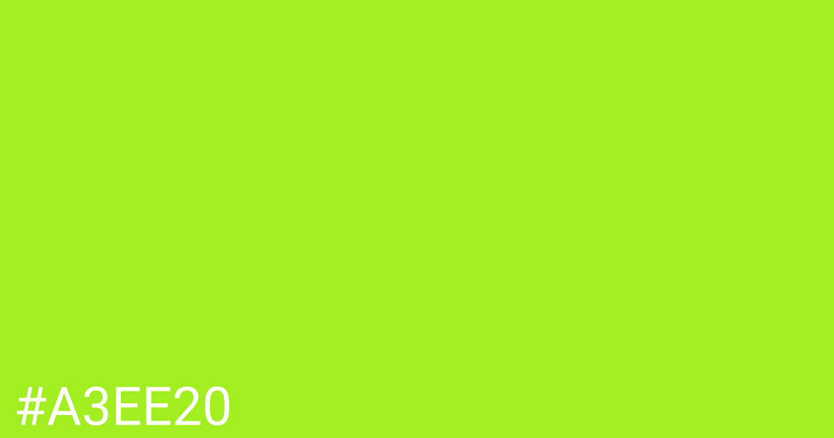 Hex color #a3ee20 graphic