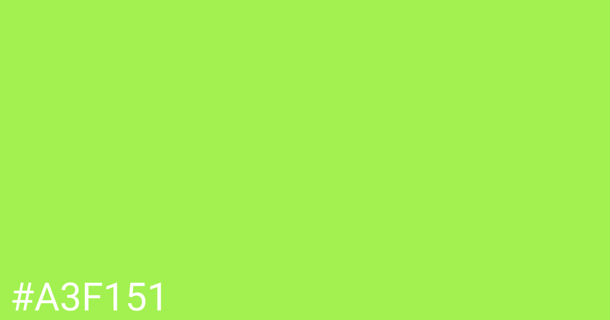 Hex color #a3f151 graphic